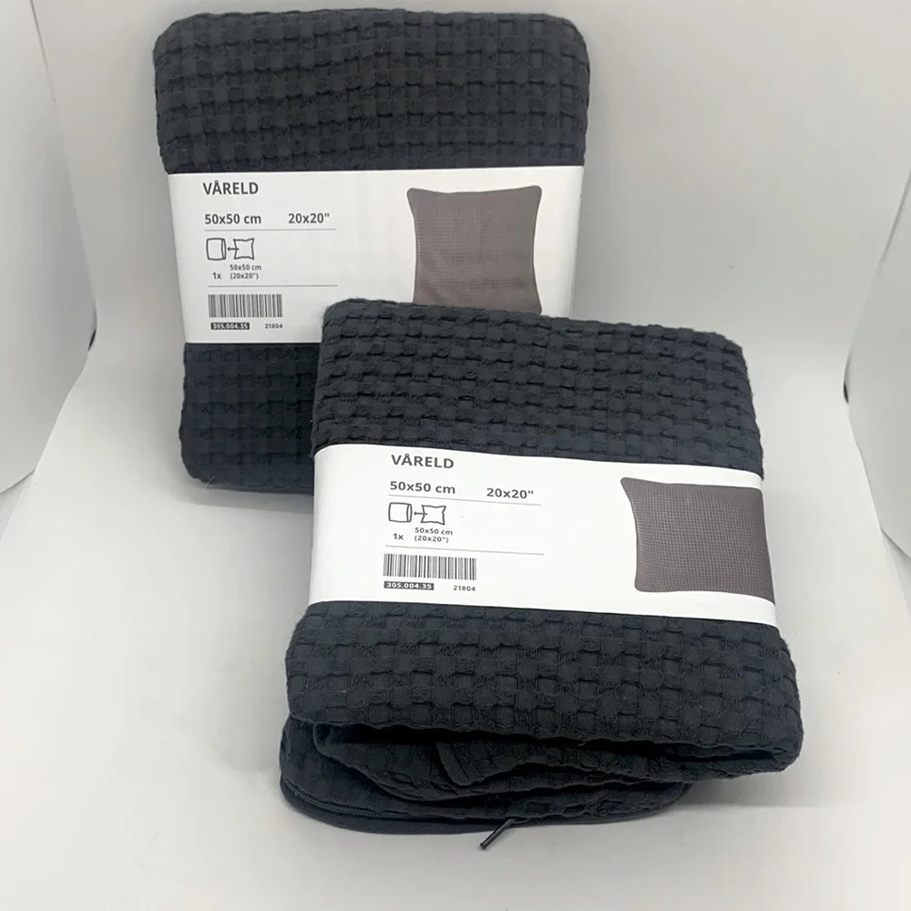IKEA NEW (2) Vareld Pillow Cushion Cover Gray 20x20